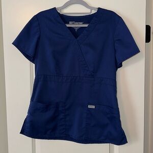 Navy Greys Anatomy scrub top